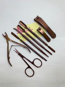 Ciseaux à ongles professionnels en or rose, repousse-cuticules en acier durable, repousse-cuticules personnalisé avec logo, coupe-ongles et pince à ongles pour manucure. - Product Image 3