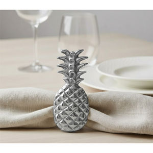 Support de serviette en métal en forme de théière unique, en aluminium poli argenté, pour la table à manger, idéal pour l'hôtellerie et la décoration intérieure. - Product Image 2