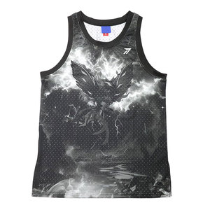เสื้อบาสเก็ตบอลเด็ก OEM เนื้อผ้านุ่ม ระบายอากาศได้ดี โพลีเอสเตอร์ สกรีนหมายเลข ชื่อ ทีม โลโก้ รับผลิตตามสั่ง ขายส่งจากโรงงานโดยตรง - Product Image 1