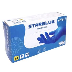 Boîtes imprimées flexo en carton ivoire recyclé, pliables à 3 couches, auto-érectrices, personnalisées par le fabricant, pour gants médicaux - Product Image 1
