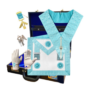 Ensemble complet de regalia maçonniques Master Mason : Tablier, Collier, Gants, Boîte à bijoux - Vente en gros OEM - Product Image 1
