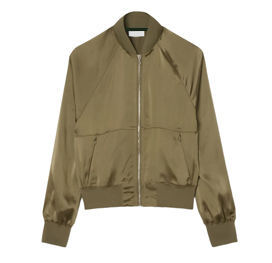 Veste universitaire en satin à prix de gros, nouvelle arrivée, veste bomber en satin sur mesure pour femmes - Product Image 6