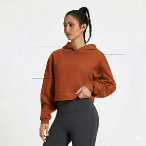 Sudadera Larga con Capucha de Felpa de Algodón Premium, Manga Larga, Transpirable, Cómoda, Informal, para Otoño, Sudadera Larga de Felpa Suave para Mujer - Product Image 6