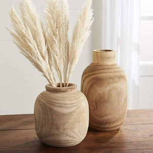 Florero de Madera Gris Lavada de Alta Calidad, Clásico, Ligero, Hecho a Mano, Ecológico, Personalizable, Decoración para el Hogar, Regalo, MULTI CRAFT - Product Image 2