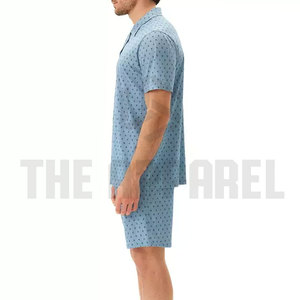 2026 Top Wholesale Custom Made Men's Summer Twin <b>Set</b> Solid Color Casual Breathable Knitted 220g Polyester/Cotton Very Low Price - Product Image 3