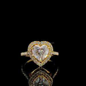 แหวนสำหรับผู้หญิงของขวัญแต่งงานงานหมั้นชุบทองแหวนผ่านการทดสอบเพชรแบบกำหนดเอง - Product Image 1