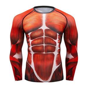Custom <b>Men's</b> BJJ RashGuard Long Sleeve <b>Compression</b> Breathable Spandex/Polyester Heat Transfer Printed UPF50 Anti-Bacterial Quick - Product Image 6