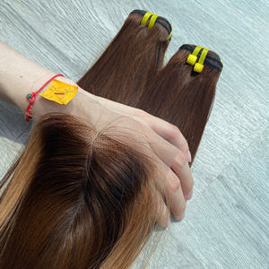 Super doble dibujado hueso pelo liso marrón marca de nacimiento Color mejor calidad vietnamita cabello humano de alta calidad precio al por mayor - Product Image 2