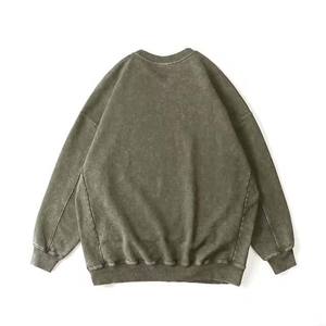 Nouvel arrivage durable : Sweat-shirt à col rond pour homme, qualité supérieure, anti-plis, effet délavé à l'acide - Product Image 1