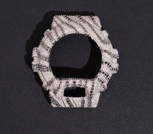 Montre haut de gamme DW6900 personnalisée, entièrement sertie de cristaux, boîtier en acier inoxydable, style diamant, montre de luxe streetwear - Product Image 6
