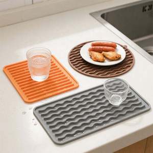Waterproof <b>Sink</b> Protector Drying Modern Style <b>Mats</b> <b>for</b> <b>Kitchen</b> Counter Dish Non-Slip Draining Silicone Heat Resistant <b>Mat</b> - Product Image 2