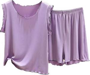 Conjunto de Pijama de Primera Calidad para Mujer, Camisa con Botones y Pantalones, Diseño Clásico a Cuadros, Ropa de Dormir, Tejido Sostenible - Product Image 4