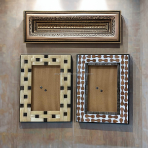 กรอบรูปทำด้วยมือทำจากไม้สมัยใหม่กรอบรูปผ้าใบงานทำมือคุณภาพสูงรองรับโดยกระดานไม้ MFD การพิมพ์ยูวี - Product Image 2