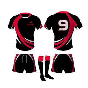 Ensemble d'uniformes de rugby pour hommes de haute qualité, respirant et à séchage rapide, avec impression numérique par transfert thermique personnalisée, maillot d'équipe et short d'équipe - Product Image 5