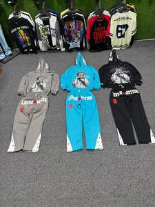 Conjunto de Sudadera con Capucha y Pantalones Deportivos de Forro Polar para Hombre, Personalizado, con Estampado Digital, Tejido de Punto, Grueso, para Todas las Temporadas, Estilo Urbano - Product Image 1