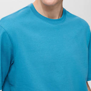 T-shirt personnalisé pour homme OEM ODM avec logo frontal, en coton tricoté de qualité supérieure, col rond, respirant, séchage rapide, écologique, coupe classique, marque privée - Product Image 4