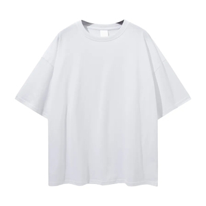 High Quality Vintage Oversized Knitted Cotton T-Shirt for Men Plus Size Custom Heavyweight Blank 100% Cotton Short Sleeve Neck - Product Image 1