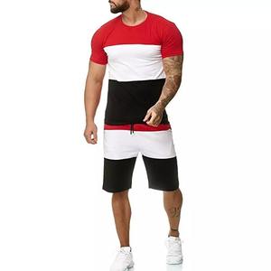 Ensemble court pour homme en coton premium, t-shirt et short assortis, coupe décontractée, tenue décontractée pour l'été, tenue de tous les jours - Product Image 1