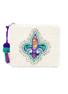 Hiba Enterprises elegante Mini bolso de lujo con cremallera único hecho a mano con cuentas Día de San Valentín AMOUR bordado costura - Product Image 2