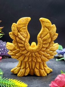 Ángel de Jade Amarillo con Alas – Un Símbolo de Paz, Protección y Prosperidad |   Reiki/Chakra/Cura/Energía |   Decoración del Hogar - Product Image 3