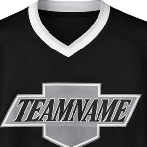 Jersey de Hockey sobre Hielo Negro Premium, Manga Larga, Transpirable, Uniforme Deportivo para Equipo, Ropa Deportiva para Práctica y Entrenamiento para Adultos - Product Image 5