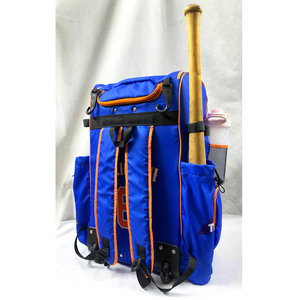 Custom Rolling Baseball <b>Backpack</b> with Telescopic Handle 4 Bat Storage Shoe Compartment and Heavy Duty <b>Wheels</b> - Product Image 4