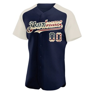 Maillot de baseball bleu marine premium en maille respirante, vêtement de sport athlétique, broderie personnalisée, impression sérigraphique, chemise à manches raglan - Product Image 4