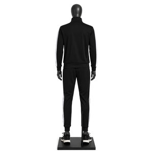 Ensemble de survêtement noir pour femme, vêtements de sport personnalisés, veste zippée, pantalon de jogging, tenue d'entraînement athlétique, vêtements de sport, vente en gros - Product Image 2