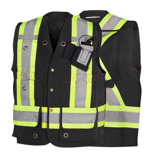 Chaleco de Seguridad Reflectante de Alta Visibilidad para Hombre, Transpirable, Deportivo, con Cierre de Cremallera y Cuello Redondo, para Verano - Product Image 1