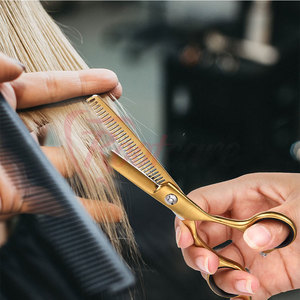 Hot Sale Salon Tool Hair Thinning <b>Scissors</b> Easy Handling Hair Thinning <b>Scissors</b> For Clean Finish - Product Image 6