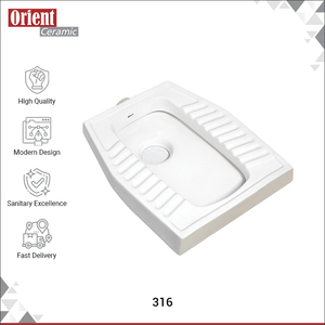 Dernière collection de sanitaires en céramique de luxe blancs, de qualité supérieure, durables, au design moderne, pour usage domestique et commercial, avec cuvette de toilette à la turque - Product Image 2