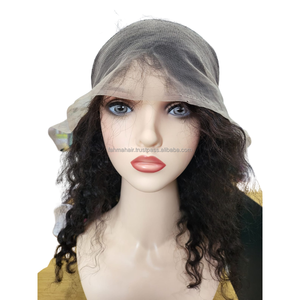 Peluca de encaje Frontal, pelo Remy virgen humano 100 natural indonesio, cutícula alineada, mechones de pelo rizado, encaje suizo - Product Image 4