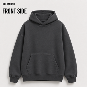 Sweat à capuche streetwear pour homme, coupe oversize décontractée, manches longues, 100% coton, séchage rapide, respirant, mode hiver, chaud, pour l'extérieur - Product Image 1