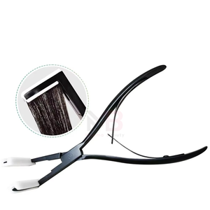 Stainless Steel Hair Extension <b>Tape</b> Pliers With Black Handle Weft Application Pliers Custom Logo Pliers Hair Extensions Tools - Product Image 3