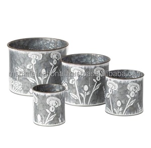 Maceta de jardín Macetas para colorear Colores colgantes Macetas de plantas Macetas de jardín Macetas de balcón Cubo de metal - Product Image 3