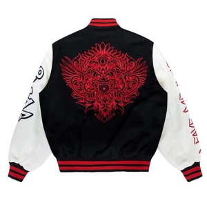 Custom College Varsity <b>Jacket</b> With Sleeve Embroidery Wholesale University Letterman <b>Jacket</b> Factory Supplier - Product Image 4