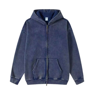 Quick Dry Breathable Acid Wash Hoodies Custom Printing <b>100</b>% Cotton Logo High Quality Men's Winter Eco-Friendly Lightweight - Product Image 3