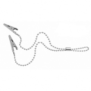 OdontoMed 2011 Manual Stainless Steel Dental Napkin Holder Metal Ball Chain Bib Clips for Clinic Use | CE Certified 2-Year - Product Image 2