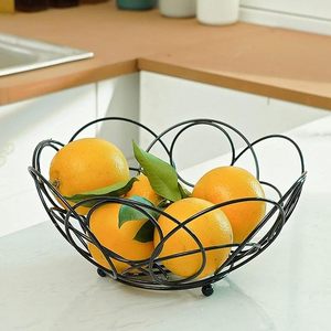Wave Design Metal Wire Fruit <b>Basket</b> Bowl Decorative Serving Bowl for Fruits Snacks Bread Kitchen Countertop Storage - Product Image 3