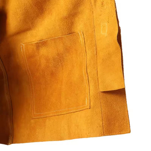 Chaqueta de Soldadura Amarilla Resistente a las Llamas y al Calor, Ropa de Trabajo de Seguridad, Equipo de Protección Industrial Resistente, Algodón Duradero - Product Image 5