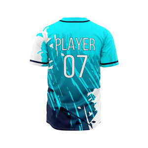 เสื้อเบสบอลสั่งทำพิเศษ แห้งเร็ว ระบายอากาศได้ดี คุณภาพสูง แขนสั้น ติดกระดุมเต็มตัว ไซส์ใหญ่ เย็บด้านหน้า โพลีเอสเตอร์ 100% - Product Image 2