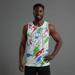 Maillot de basketball OEM 2026 100 % polyester pour homme, imprimé sur mesure, en tissu mesh respirant, avec logo et couleur personnalisés - Product Image 4