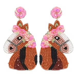 Boucles d'oreilles pendantes artisanales CRYSTAL CRAFT colorées avec perles pour femmes, personnalisables, longues franges en perles de rocaille - Product Image 6