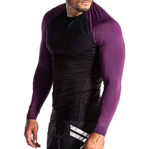 Camiseta de compresión ligera de alta calidad para hombre, manga larga, para gimnasio, con diseño liso, para adultos y jóvenes. - Product Image 3