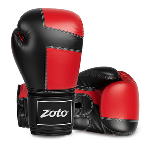 Gants de boxe multi-panneaux en cuir avec fermeture auto-agrippante, surpiqûres contrastées, gants d'entraînement et de sparring haut de gamme, équipement de gym - Product Image 2