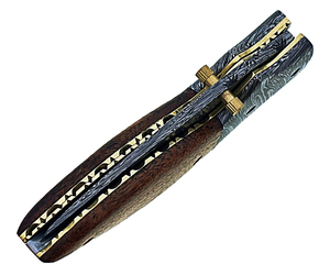 Couteau pliant en acier Damas pour les amateurs de plein air, pour un usage quotidien, couteau pliant Damas en acier de qualité supérieure - Product Image 4