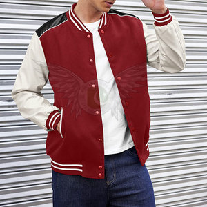 Blouson universitaire confortable pour homme, coupe classique, en mélange de laine, avec option de personnalisation de la marque - Product Image 4
