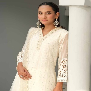 Wijdan Vol MEHRAB Costumes Punjabi en mousseline brodée trois pièces pour femmes Salwar Kameez long en viscose lourde pour fête Eid Indian - Product Image 6