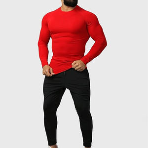 T-shirts de sport pour hommes à manches longues, imprimés par sublimation, compression, haute qualité, coupe ajustée personnalisée - Product Image 2