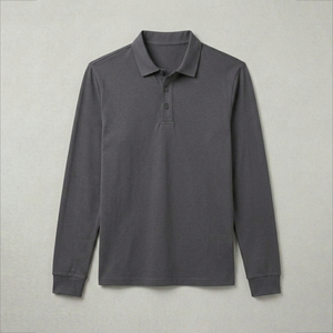 Factory Wholesale Long-Sleeve <b>Men's</b> Custom OEM Professional for <b>Shirt</b> Anti-Wrinkle Knitted Solid Print Design Smart Casual - Product Image 2